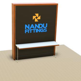 Folding Wall Bed with Study Table - Murphy Bed Hardware