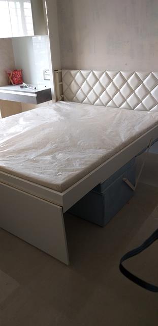 wall folding bed with moving sofa