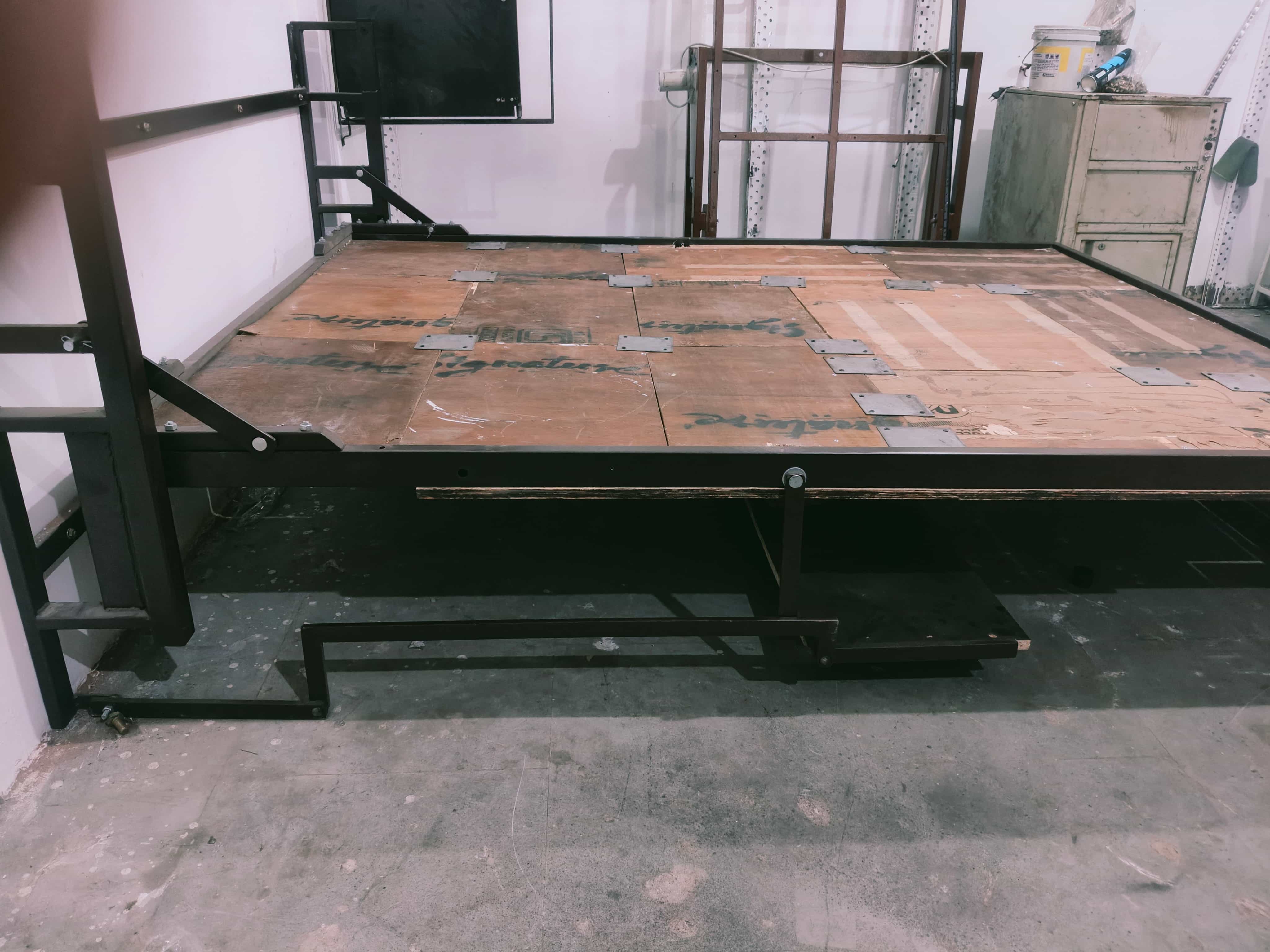 wall folding bed with study table