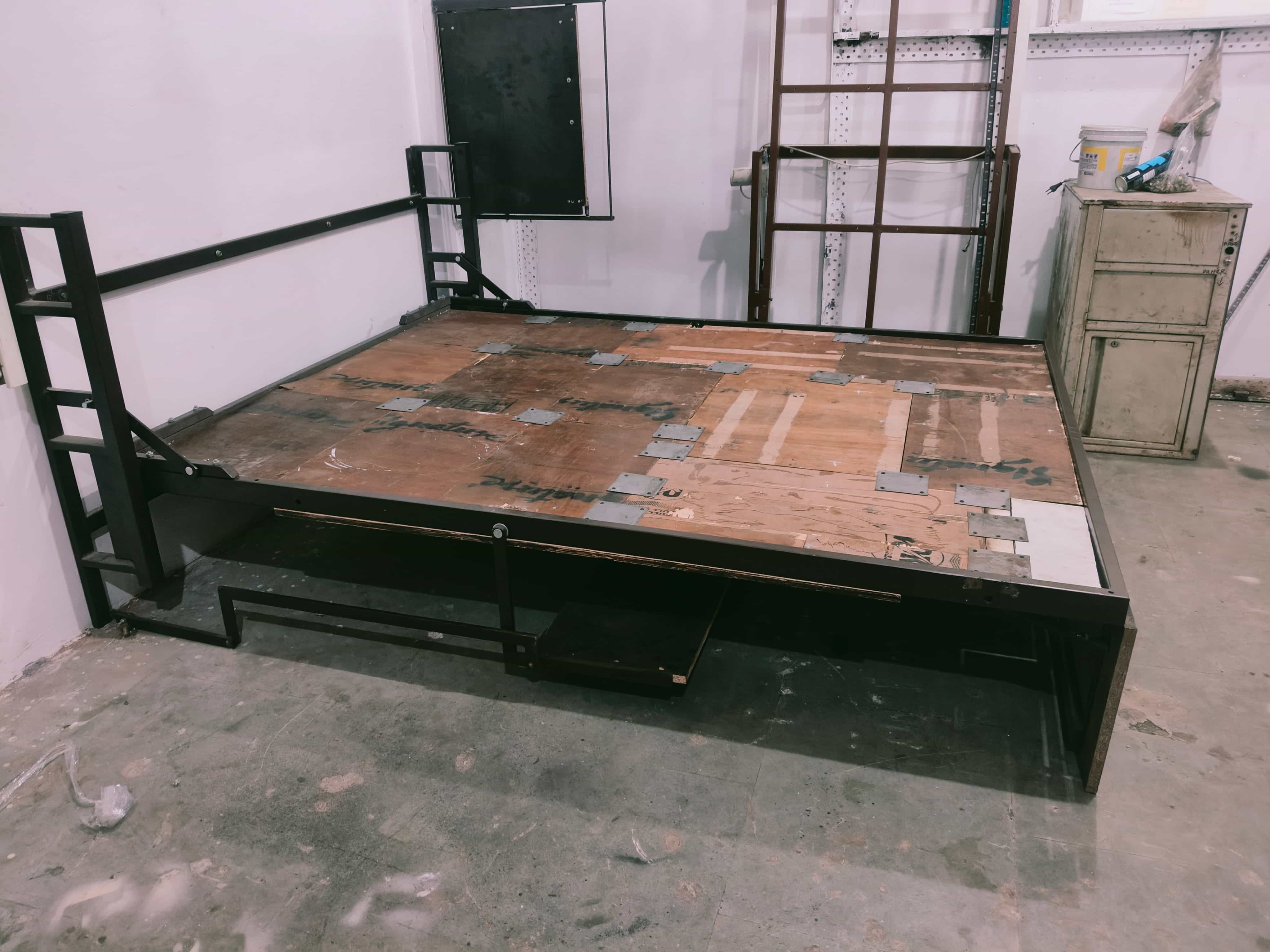 wall folding bed with study table